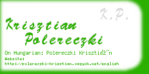 krisztian polereczki business card